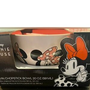 Disney Minnie Mouse Chopstick Bowl with Chopsticks